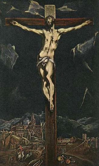 GRECO, El Christ in Agony on the Cross oil painting image